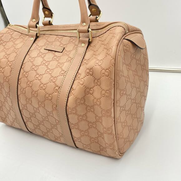 Gucci Dusty Pink Guccissima Leather Medium Joy Boston Bag Top Handle - Picture 15 of 16